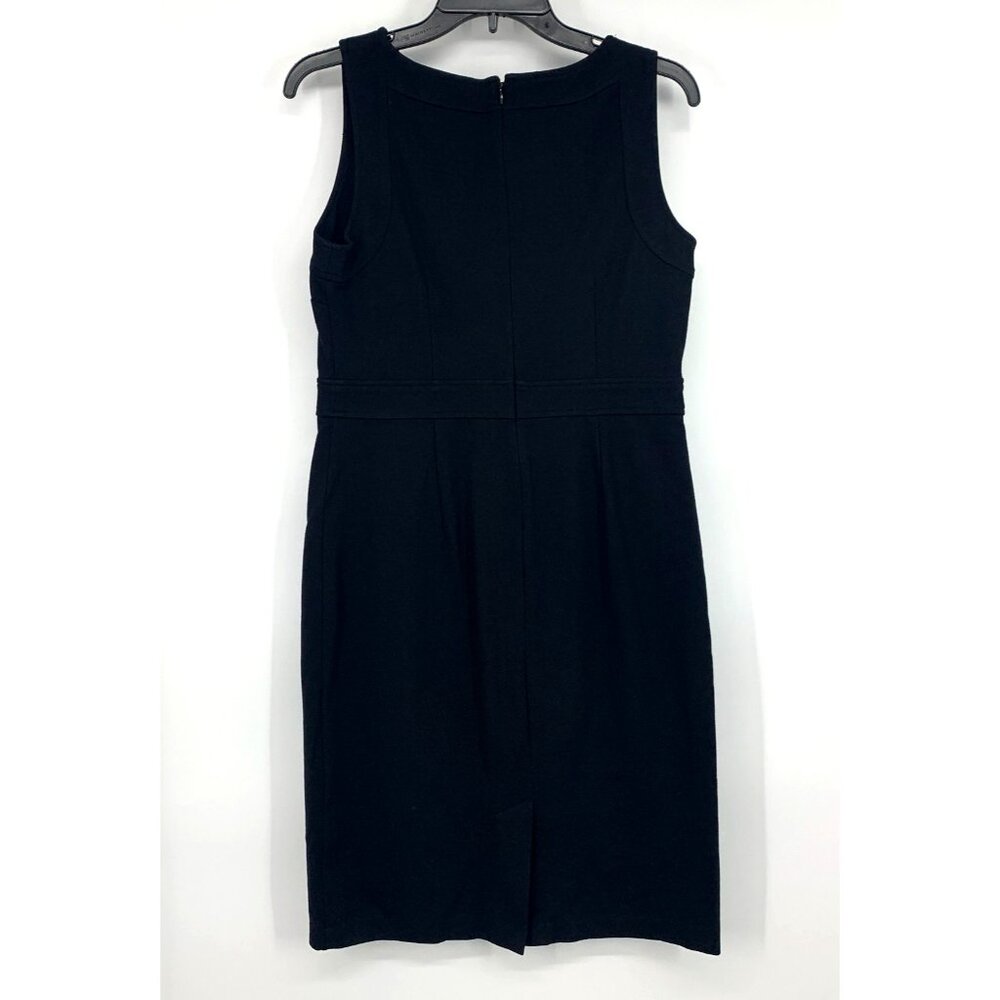 Talbots Dress Black Sleeveless Sheath Empire Waist Seamed - Picture 5 of 9